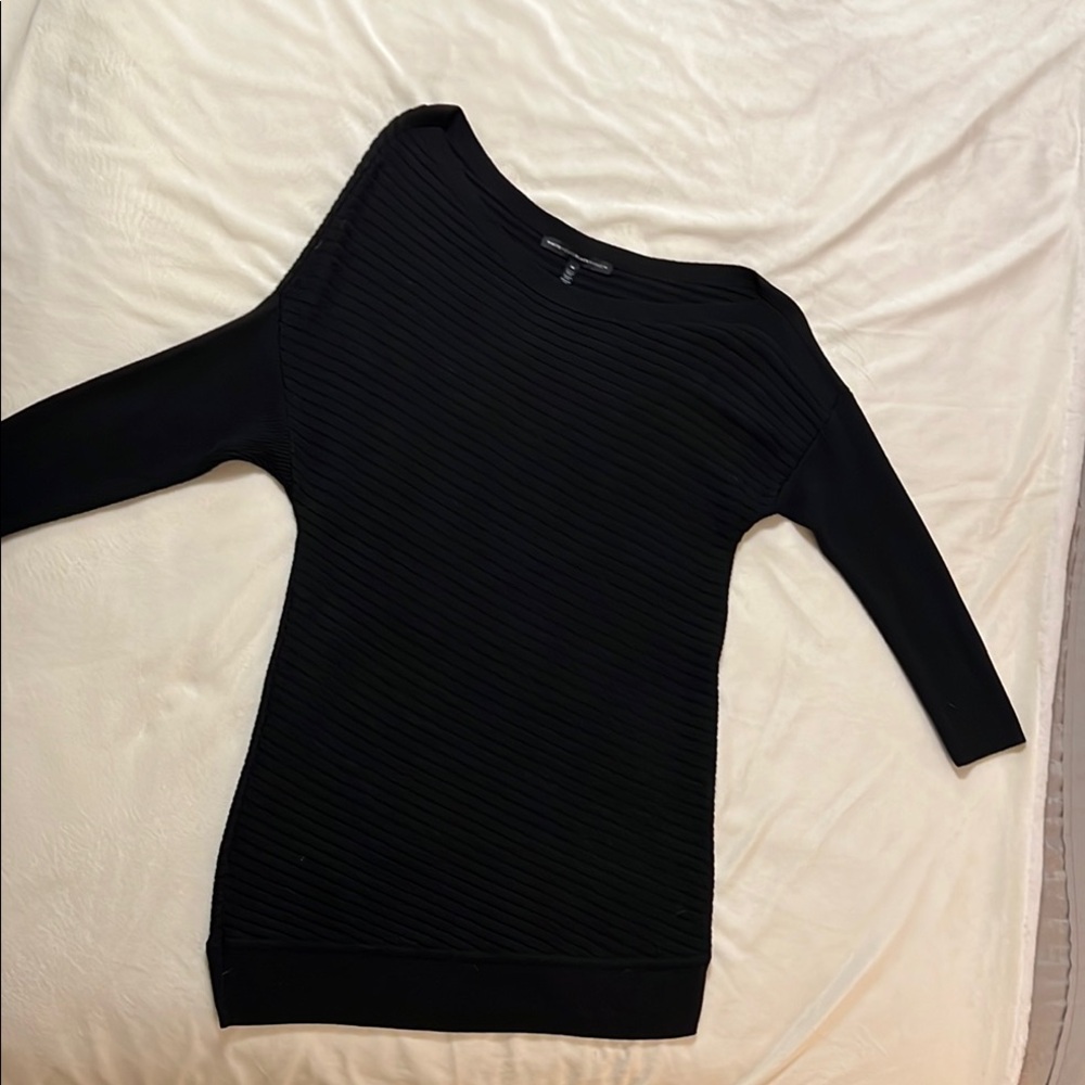 White House Black Market Ribbed Knit Top